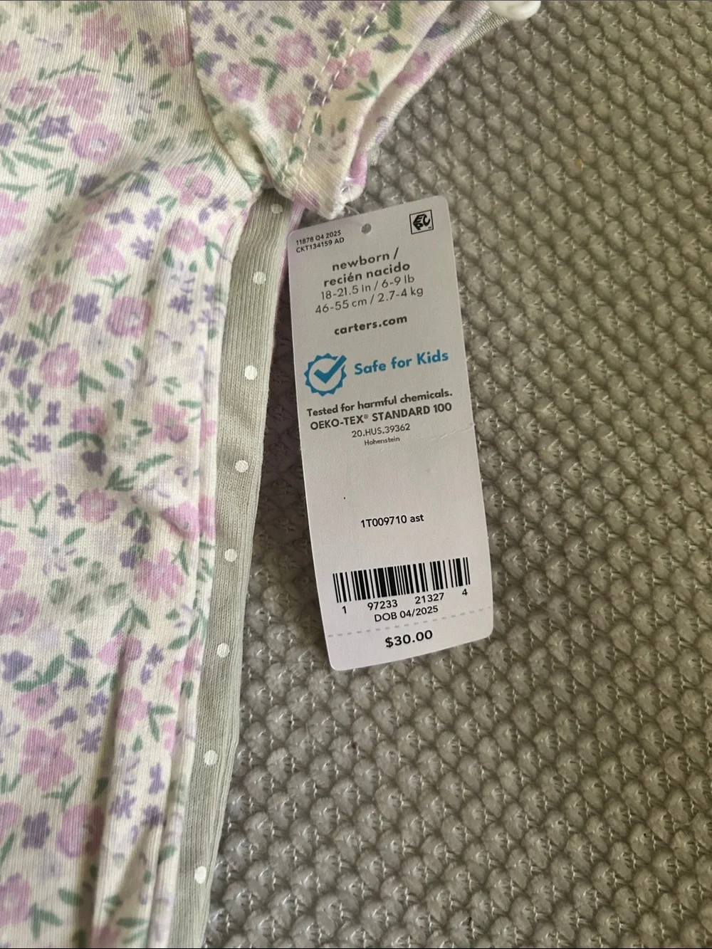 Carter's Purple & Pink Floral Short-Sleeve One-Piece Bodysuits - Pack